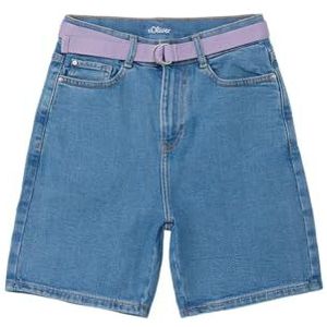 Bermuda en jean, coupe ample, taille super haute, jambes semi-larges, bleu, 158