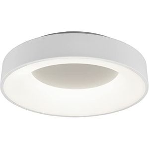 Trio Leuchten Girona 671210131 Led-plafondlamp, metaal, mat wit, acryl, met dimmer, geheugenfunctie, nachtlampje, afstandsbediening