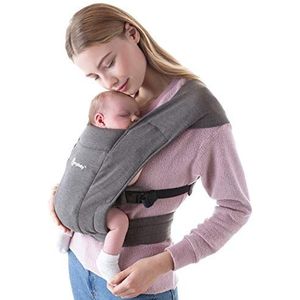 Ergobaby Embrace Babydraagzak voor pasgeborenen, fysiologisch en ergonomisch, extreem zacht, Heather Grey BCEMAGRY
