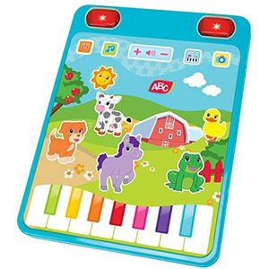 Simba ABC 104010076 - Grappige tablet met licht en geluidsfunctie, speelt 20 melodieën, veel dier- en pianogeluiden, vanaf 12 maanden