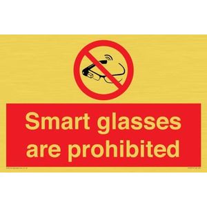 Bord ""Smart Glasses are Prohibited"", 300 x 200 mm, A4L