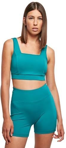 Urban Classics Dames Recycled Squared Sports Bra Sportbeha voor dames (1 stuk), Watergroen
