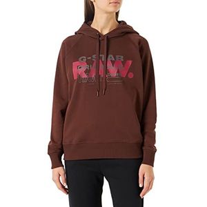 G-STAR RAW Raglan Raw Originals HDD Sw Hooded Sweatshirt dames, Brown (Chocolate Lab A613-d312), L, bruin (Chocolate Lab A613-d312)