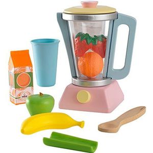 KidKraft - Smoothie-set met keukenaccessoires voor kinderen, pastelkleuren, 63377