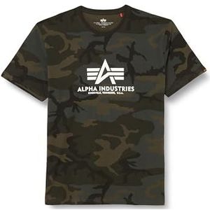 ALPHA INDUSTRIES T-shirt basique B&T Camo pour homme, camouflage noir, 4XL
