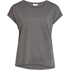 Vila Vidreamers New Pure Su-noos T-shirt voor dames, Middelgrijze mix