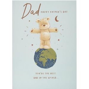 UK Greetings Carte de fête des pères pour papa – Motif ourson