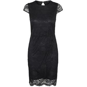 VERO MODA Vmsara Robe courte à manches courtes pour femme, Noir, M