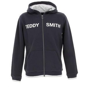 Teddy Smith Giclass Hoody J Cardigan voor jongens, Donkerblauw/wit