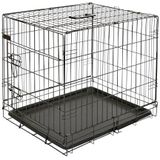 Kerbl Transportkooi met 1 deuren voor honden, 63 x 48 x 57 cm, zwart