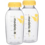Medela set van 250 ml BPA-vrije moedermelkflesjes – set van 2 flessen voor het afkolven, bewaren en moedermelk geven in een duurzaam, vries- en koelkastveilig ontwerp