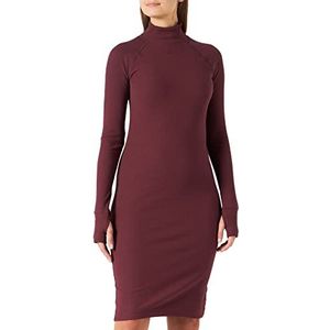 G-STAR RAW Ribgebreide jurk voor dames, violet (Vineyard Wine D107-d303), XXS, Paars (Vineyard Wine D107-d303)
