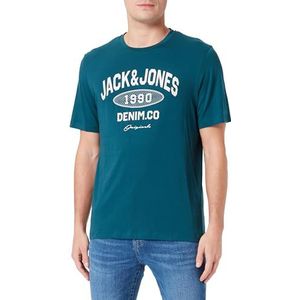 JACK & JONES Jorrichard Tee SS Crew Neck Inaw23 T-shirt voor heren, Fles Groen