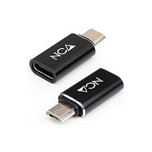 Nanocable Adapter Micro USB/M naar USB-C/H aluminium