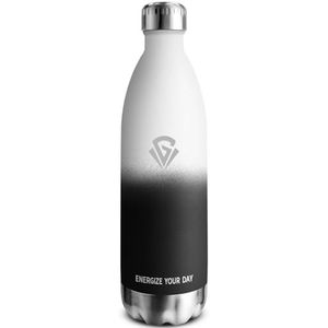Bouteille isotherme 1000 ml, bouteille isotherme, sans BPA, anti-fuite, en acier inoxydable, pour le sport, les adultes, les enfants, le football, l'université, les voyages