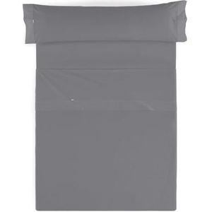 Alexandra House Living Parure de lit 3 pièces en satin gris foncé pour lit de 105 cm