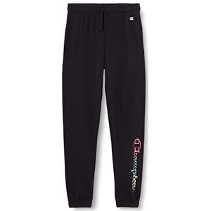 Champion Legacy Color Ground Powerblend Slim Elastische Cuff Trainingsbroek voor meisjes en meisjes, zwart, 7-8 jaar, zwart.