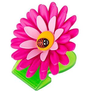 Vigar Flower Power magneetklemmen voor keuken, materiaal: ABS, rubber, PPN, magneet: staal, aluminium, Bora, roze, 8 x 8 x 2,5 cm, 3 stuks