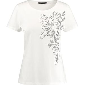 Taifun 571367-16225-9702 Dames T-shirt (1 stuk), Print gebroken wit