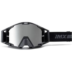 IMX RACING SAND Motorfiets veiligheidsbril | Inclusief iridium en transparant vizier | Anti-condens en krasbestendige lens | Neusbescherming | 45 mm brede band met siliconen print |