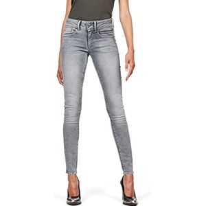 G-STAR RAW Lynn Mid Waist Skinny Jeans voor dames (1 stuk), Grijs (Faded Industrial Grey 9882-b336)