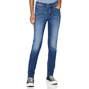 Kings Of Indigo Juno High Slim dames jeans, blauw (Mila Medium Worn 4023), 28 W/30 L