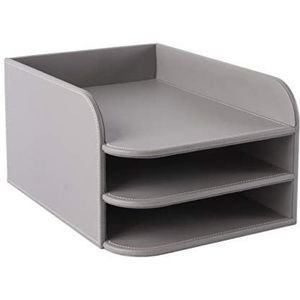 Osco GRYPU3DTT Kunstleer 3 Tier Designer Letter Tray - Grijs