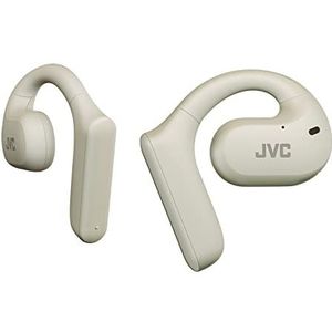 JVC Nearphones HA-NP35T-W Draadloze hoofdtelefoon, open design, ruisonderdrukking, IPX4, microfoonbediening, 17 uur batterijduur, BT 5.1, wit