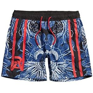 G-STAR RAW Dirik Jellyfish Allover Badeshorts Herenbadpak (1 stuk), Veelkleurig (Dk Black Jellyfish Spiegel D22965-c331-d963)