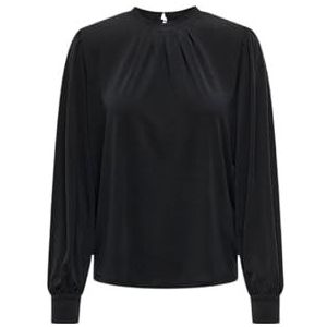 ONLY Onlfree Life L/S Modal Top met hoge hals Jrs dameshemd, zwart.