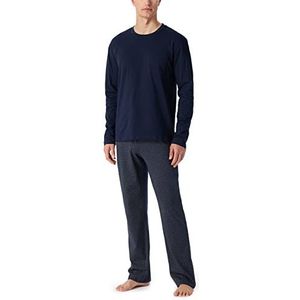 Schiesser Pyjama lang, Pijamaset, blauw, 102 cm, Blauw