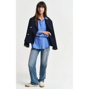 GANT Rel Poplin Damesblouse, Blauw (Sailor Blue)