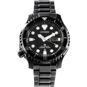 Citizen Heren horloges analoog automatisch 32019590, zwart, Eén maat, Armband