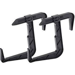VERDENIA 23834 Set van 2 bloembakhouders, accessoires voor balkon, buiten, kunststof, licht, stabiel, meerdere kleuren, 23834 grafiet