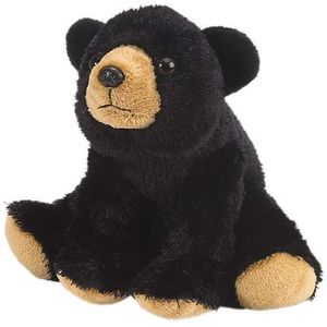 Wild Republic Cuddlekins pluche dier, zwarte beer, mini-knuffeldier, geschenken voor kinderen, 20 cm, 10832, meerkleurig