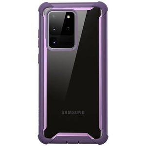 i-Blason Samsung Galaxy S20 Ultra 5 g Hoesje, [Ares serie] Transparante robuuste beschermhoes zonder ingebouwde displaybescherming voor Galaxy S20 Ultra 6,9 inch (Versie 2020) (paars)