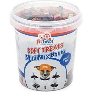 friGERA Semi-Moist Soft Treats Mini Mix Bones (6 verschillende soorten), verpakking van 2 (2 x 500 g)