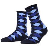Burlington Sandy W Sso 1 paar katoenen sokken met patroon, korte damessokken (1 stuk), marineblauw 6120
