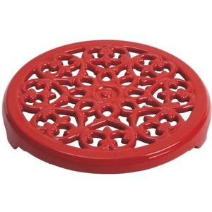 STAUB Onderzetter Lilie 23 cm gietijzer kersen