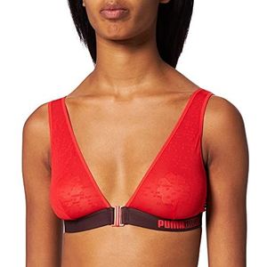 PUMA Red Combo Dames Triangel Mesh BH L, Red Combo
