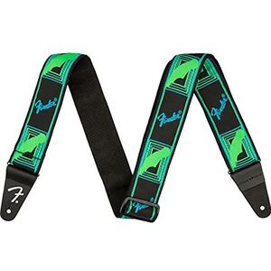 Fender® Monogram riem, neongroen, blauw, maat L