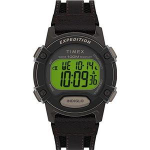 Timex Expedition CAT5 41 mm horloge met leren armband voor heren, TW4B24500, bruin, Expedition CAT, Bruin, CAT verzending