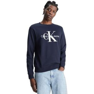 Calvin Klein Jeans Core Monologo Crewneck J30j320933 Herentrui (1 stuk), Blauw (Night Sky)