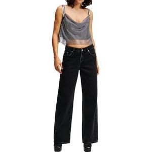 KARL LAGERFELD JEANS Karl Lagerfeld Jeans Mr Relaxed Denim Damesjeans, Gewassen zwart of zwart