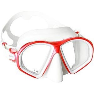 Mares 411058, masker van siliconen, uniseks, volwassenen, Eén maat, rood/wit