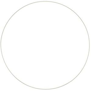 GLOREX 6 1294 213 - Metalen ring om te knutselen met een diameter van ca. 60 cm, gecoat in wit, ideaal voor dromenvangers, macramé, wanddecoratie en bloemisterij