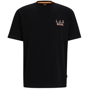 BOSS Te_records T-shirt voor heren (1 stuk), ZWART1