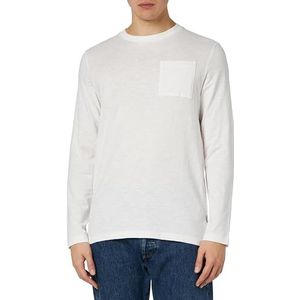 s.Oliver T-shirt à manches longues pour homme avec structure en fil flammé, 0120, 3XL