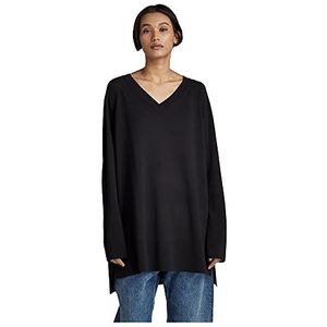 G-STAR RAW oversized V-sweater, dames, zwart (Dk Black B692-6484), XS, zwart (Dk Black B692-6484)