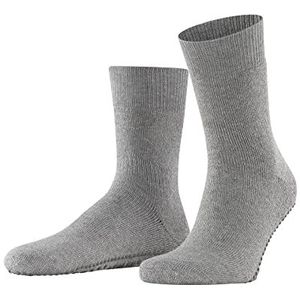 FALKE Homepads M HP katoen wol noppen op de zool 1 paar herensokken (1 stuk), Grijs (Light Grey 3400)